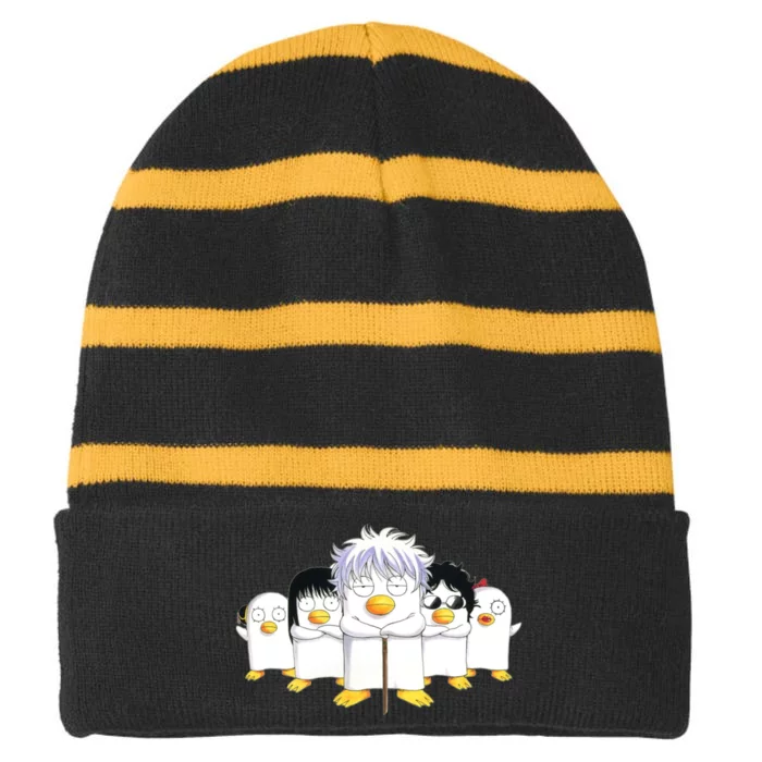 Gintama The Gang Elizabeth Version Striped Beanie with Solid Band