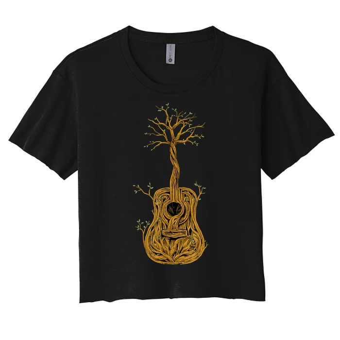 Guitar Tree Women's Crop Top Tee