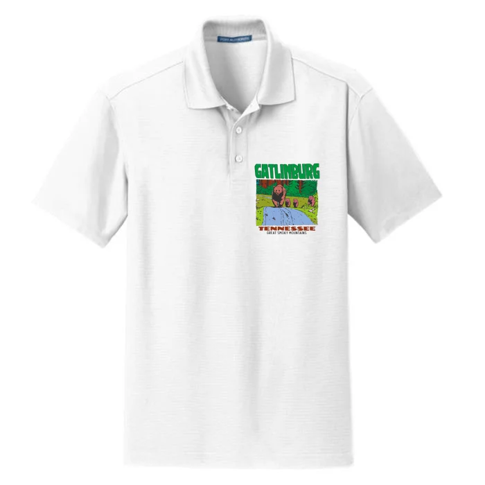 Gatlinburg Tennessee Great Smoky Mountains Bear Dry Zone Grid Performance Polo