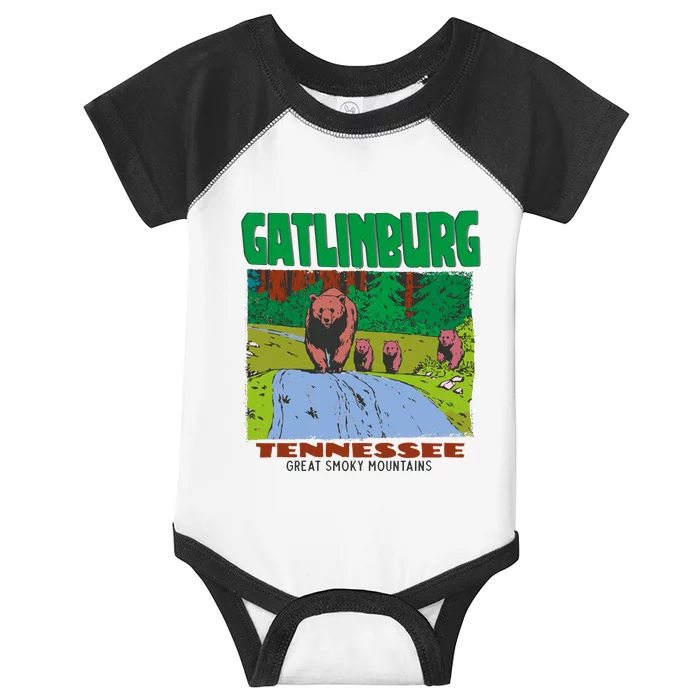 Gatlinburg Tennessee Great Smoky Mountains Bear Infant Baby Jersey Bodysuit