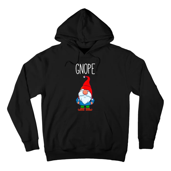 Gnope Tomte Garden Gnome Gift Funny Scandinavian Nope Hoodie