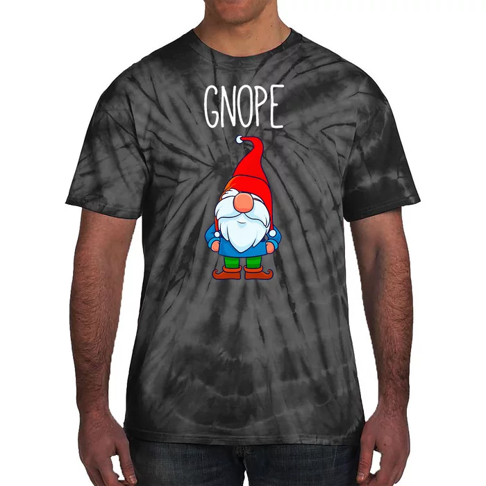 Gnope Tomte Garden Gnome Gift Funny Scandinavian Nope Tie-Dye T-Shirt