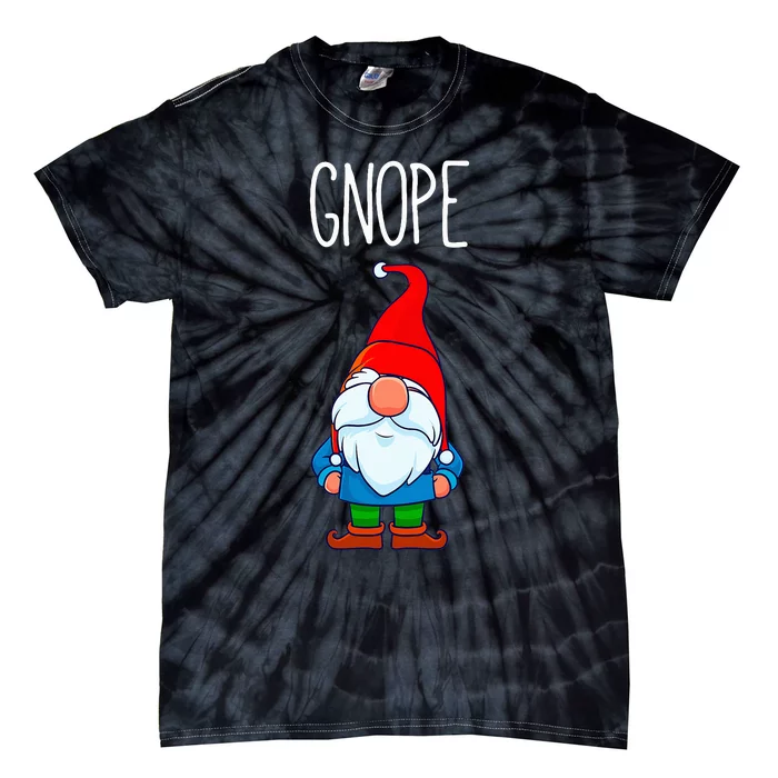 Gnope Tomte Garden Gnome Gift Funny Scandinavian Nope Tie-Dye T-Shirt