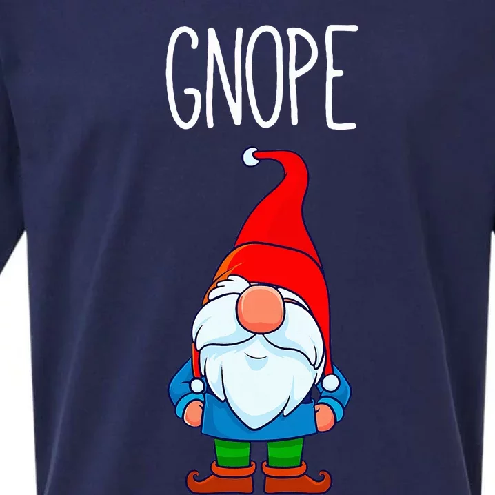 Gnope Tomte Garden Gnome Gift Funny Scandinavian Nope Sueded Cloud Jersey T-Shirt