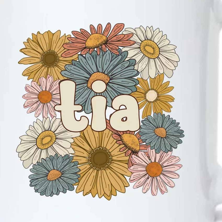 Groovy Tia Grandmother Flowers Tia Grandma Gift Black Color Changing Mug