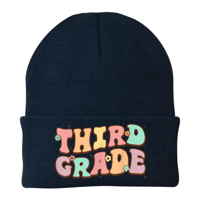 Groovy Third Grade Student 3Rd Grade Teacher Back To School Gift Knit Cap Winter Beanie