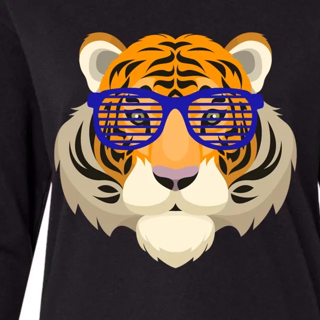 Glasses Tiger Gift Womens Cotton Relaxed Long Sleeve T-Shirt