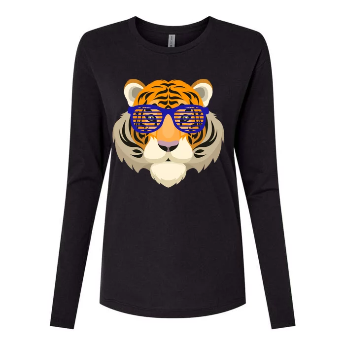 Glasses Tiger Gift Womens Cotton Relaxed Long Sleeve T-Shirt