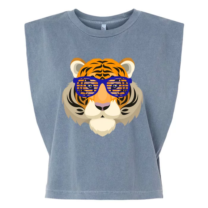 Glasses Tiger Gift Garment-Dyed Women's Muscle Tee