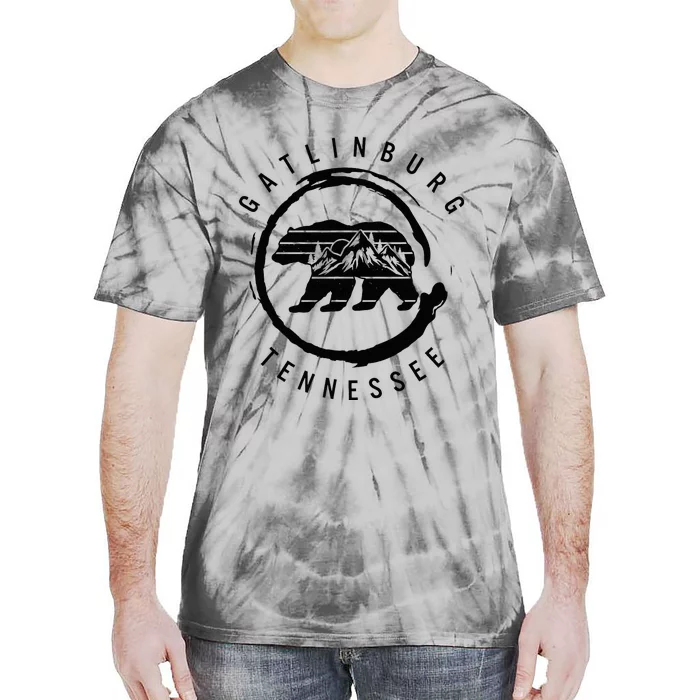 Gatlinburg Tennessee Great Smoky Mountains Bear Souvenir Tie-Dye T-Shirt