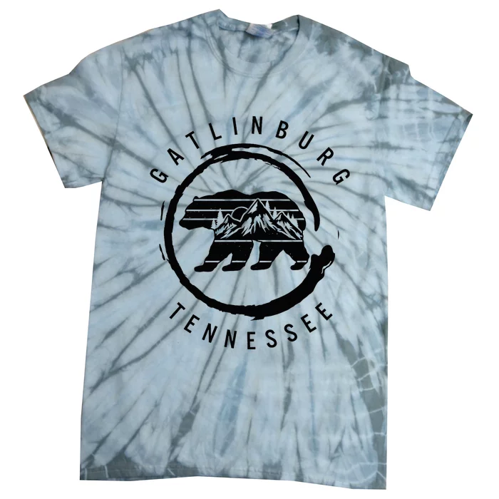 Gatlinburg Tennessee Great Smoky Mountains Bear Souvenir Tie-Dye T-Shirt