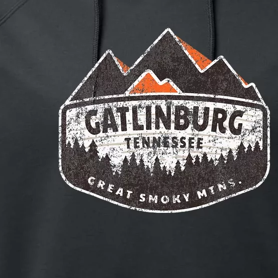 Gatlinburg Tennessee Great Smoky Mountains Souvenir Performance Fleece Hoodie