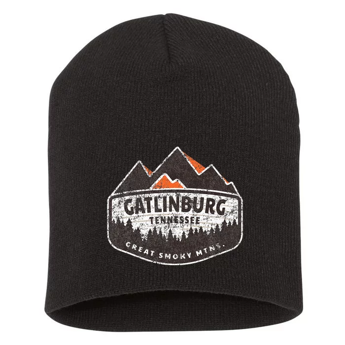 Gatlinburg Tennessee Great Smoky Mountains Souvenir Short Acrylic Beanie