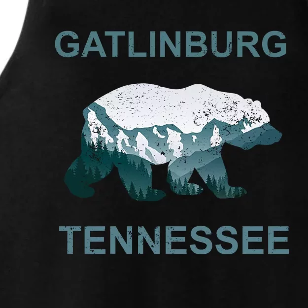 Gatlinburg Tennessee Great Smoky Mountains Bear Gift Ladies Tri-Blend Wicking Tank