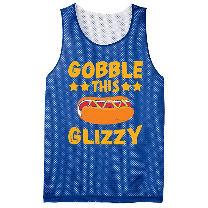 Gobble This Glizzy Funny Hot Dog Gift Mesh Reversible Basketball Jersey Tank