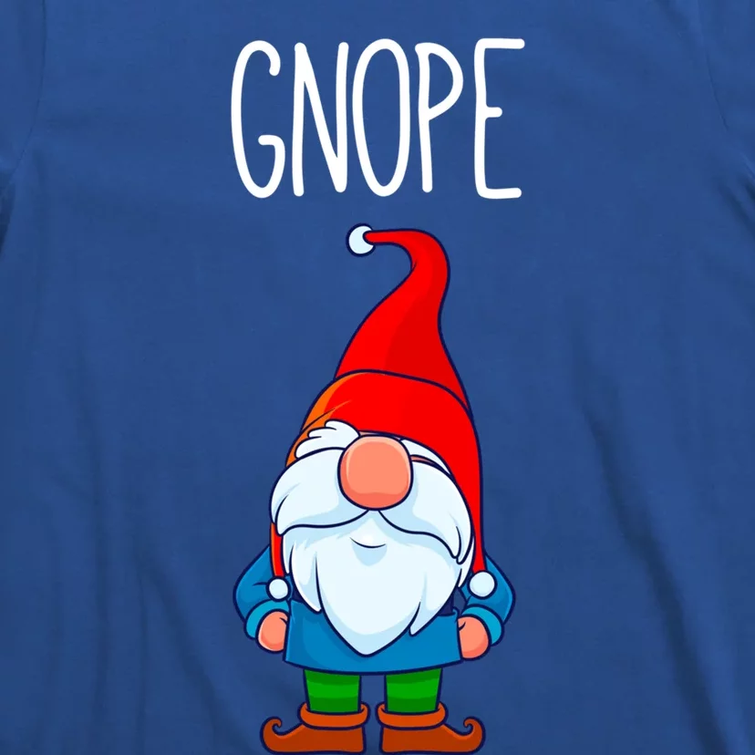 Gnope Tomte Garden Gnome Gift Funny Scandinavian Nope Meaningful Gift T-Shirt