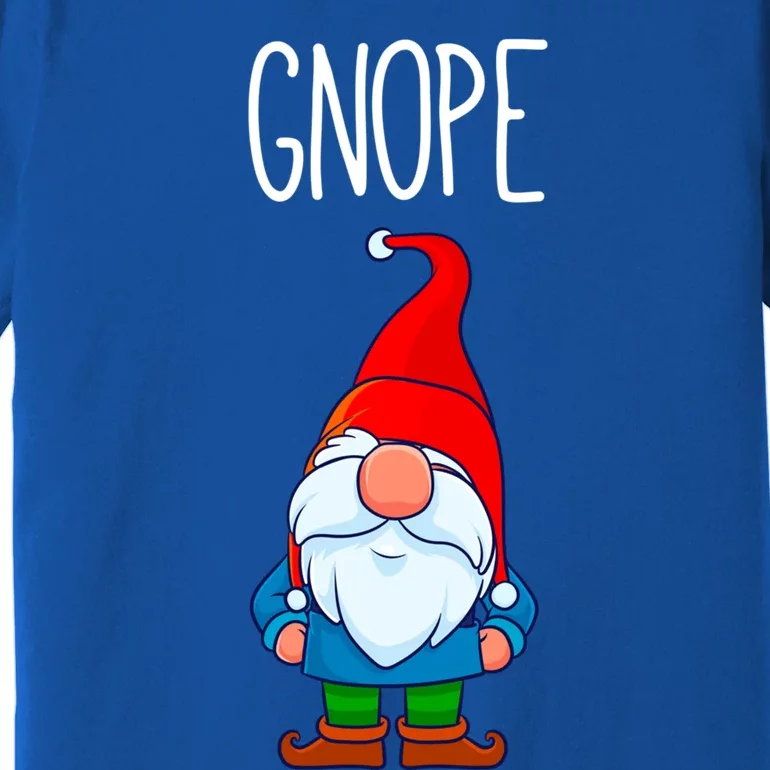 Gnope Tomte Garden Gnome Gift Funny Scandinavian Nope Meaningful Gift Premium T-Shirt