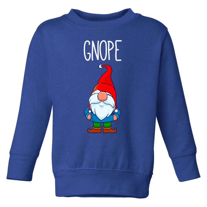 Gnope Tomte Garden Gnome Gift Funny Scandinavian Nope Meaningful Gift Toddler Sweatshirt