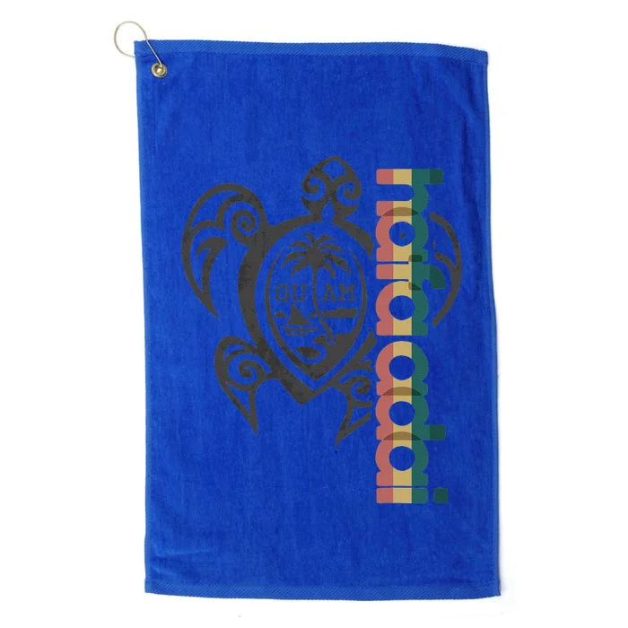 Guam Turtle Hafa Adai Guam Fishing Chamorro Guamanian Platinum Collection Golf Towel