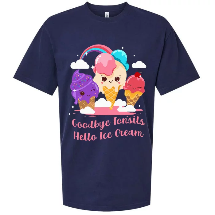 Goodbye Tonsils Hello Ice Cream Tonsillectomy Surgery Sueded Cloud Jersey T-Shirt