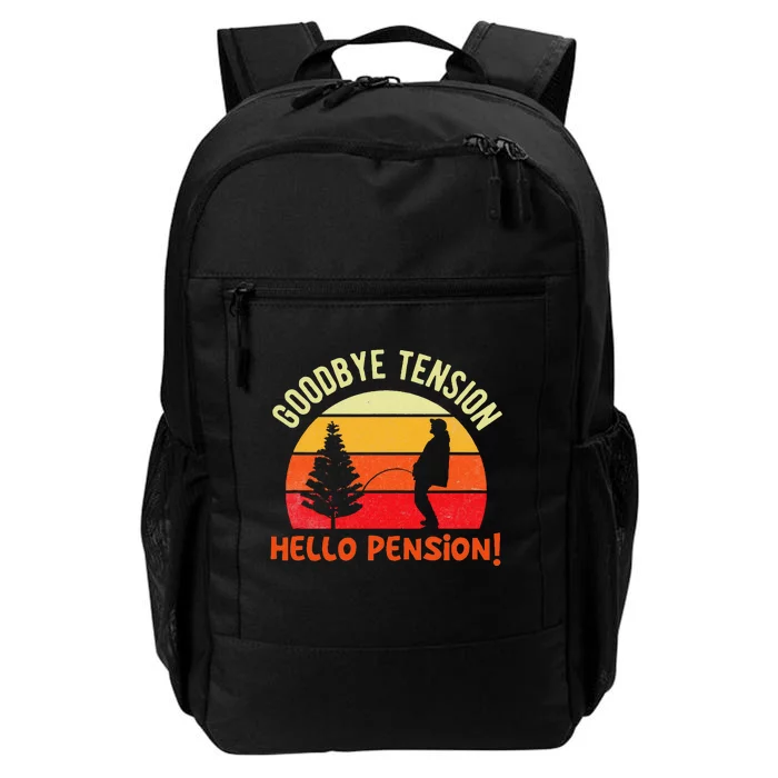 Goodbye Tension Hello Pension Funny Retirement Appreciation Daily Commute Backpack