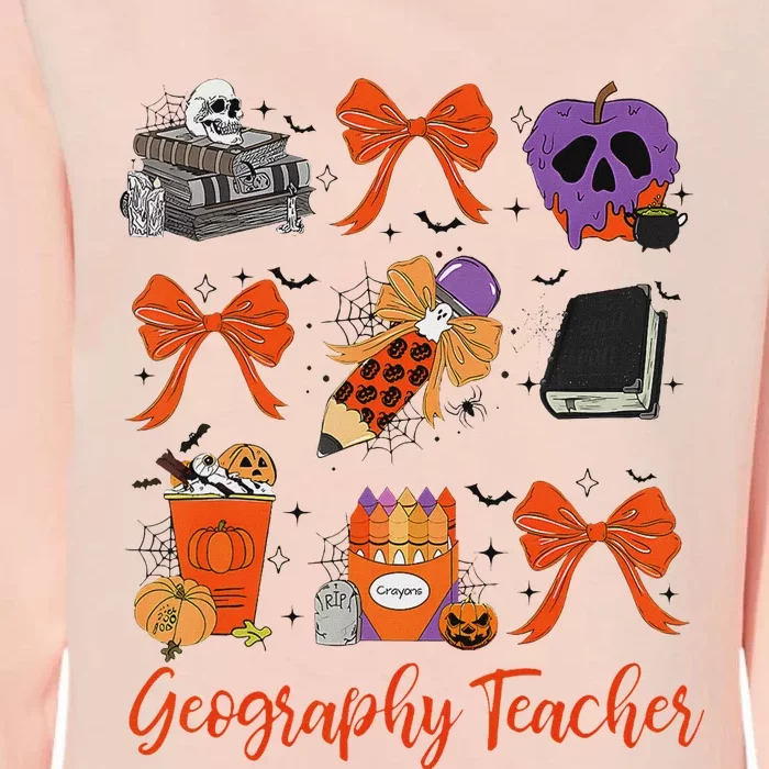 Geography Teacher Halloween Pencil Costume Design Womens California Wash Sweatshirt