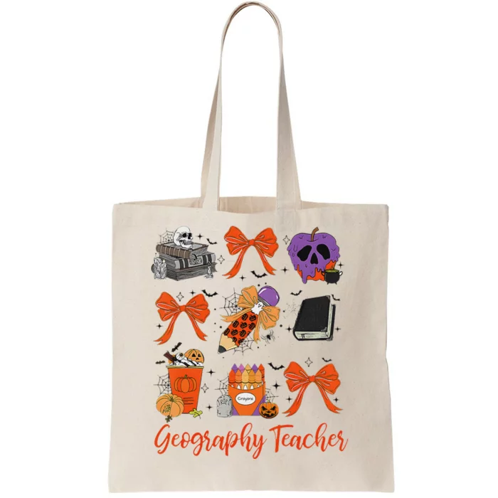 Geography Teacher Halloween Pencil Costume Design Tote Bag