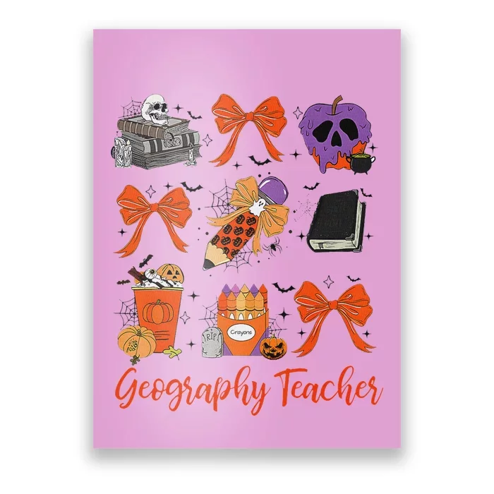 Geography Teacher Halloween Pencil Costume Design Poster