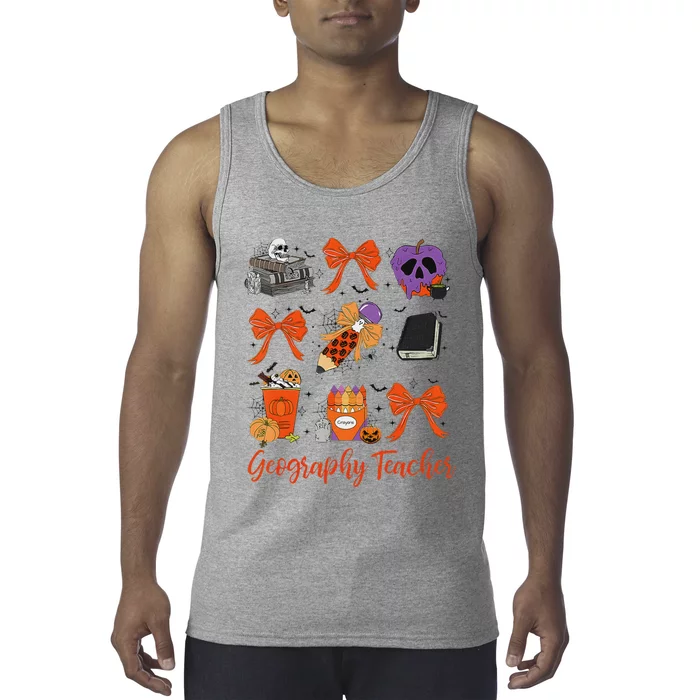 Geography Teacher Halloween Pencil Costume Design Tank Top