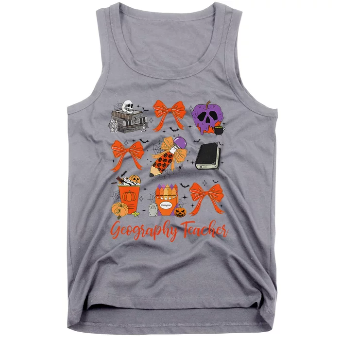 Geography Teacher Halloween Pencil Costume Design Tank Top