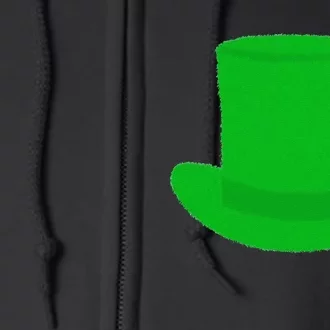 Grass Top Hat Funny St. Saint Patrick's Day Full Zip Hoodie