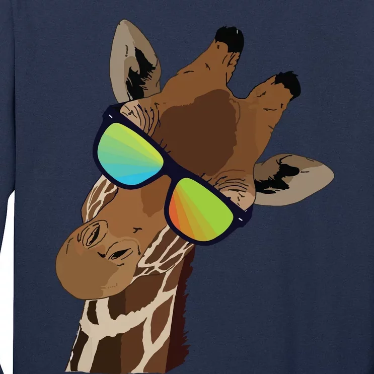 Good Time Hipster Giraffe, Giraffe Sunglasses Gift Tall Long Sleeve T-Shirt