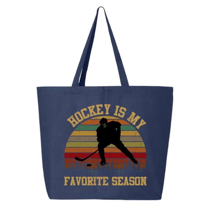 Graphic Tee Hockey Is My Favorite Season Great Gift 25L Jumbo Tote