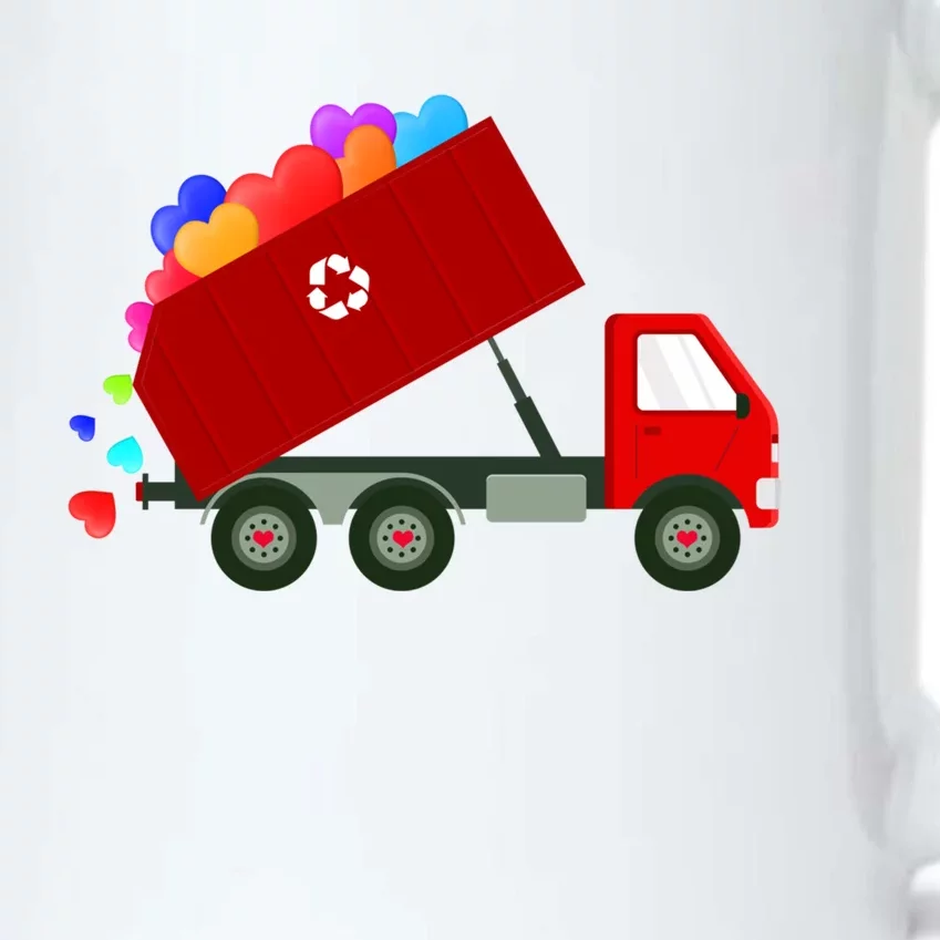 Garbage Truck Hearts Valentines Day Cool Gift Black Color Changing Mug