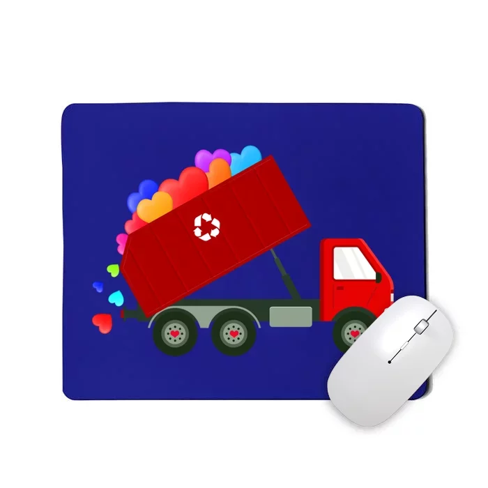 Garbage Truck Hearts Valentines Day Cool Gift Mousepad