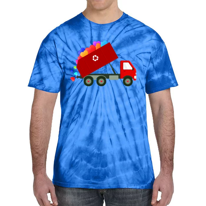 Garbage Truck Hearts Valentines Day Cool Gift Tie-Dye T-Shirt