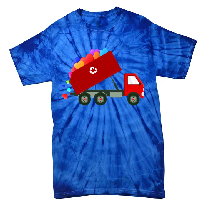 Garbage Truck Hearts Valentines Day Cool Gift Tie-Dye T-Shirt