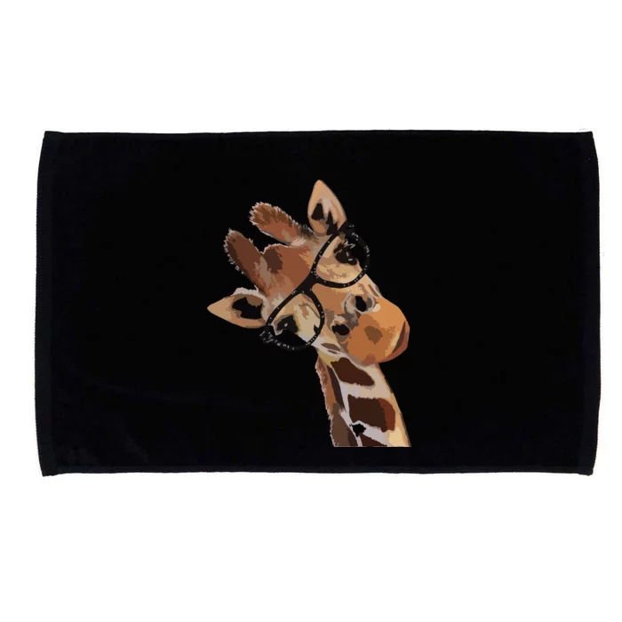 Good Time Hipster Giraffe Cute Giraffe Sunglasses Microfiber Hand Towel