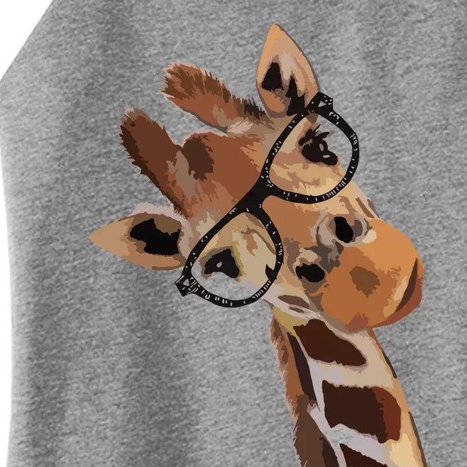 Good Time Hipster Giraffe Cute Giraffe Sunglasses Women’s Perfect Tri Rocker Tank