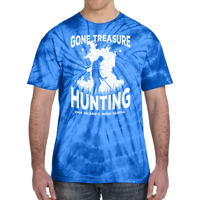 Gone Treasure Hunting Oak Island Funny Retro Metal Detector Gift Tie-Dye T-Shirt