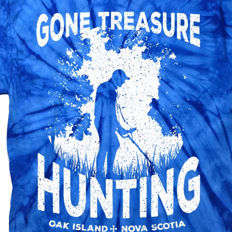 Gone Treasure Hunting Oak Island Funny Retro Metal Detector Gift Tie-Dye T-Shirt