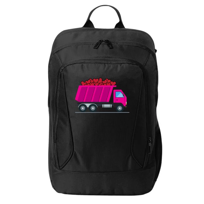 Garbage Truck Hearts Valentines Day Trucker Trucks Funny Gift City Backpack