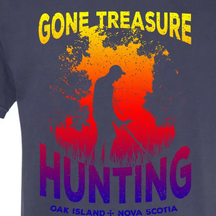 Gone Treasure Hunting Oak Island Funny Retro Metal Detector Cool Gift Garment-Dyed Heavyweight T-Shirt