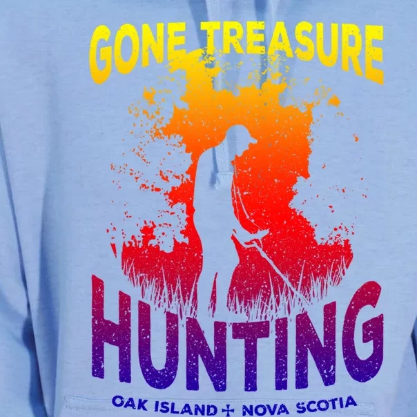 Gone Treasure Hunting Oak Island Funny Retro Metal Detector Cool Gift Unisex Surf Hoodie