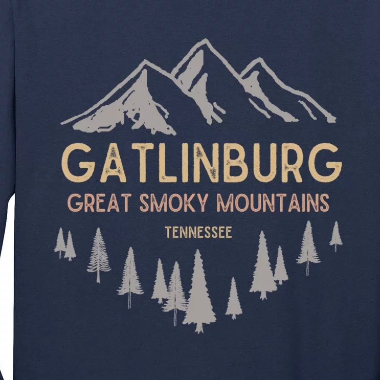 Gatlinburg Tennessee Hoodie Great Smoky Mountains Souvenir Tall Long Sleeve T-Shirt