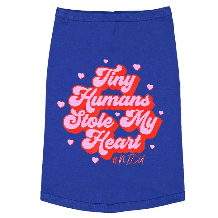 Groovy Tiny Humans Stole My Heart Nicu Nurse ValentineS Day Doggie Tank