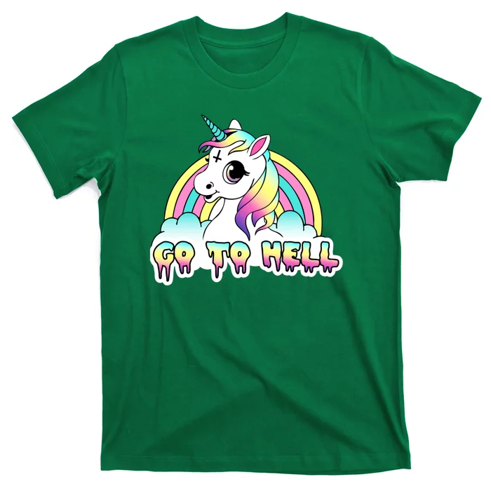 Go To Hell Pastel Goth Unicorn T-Shirt