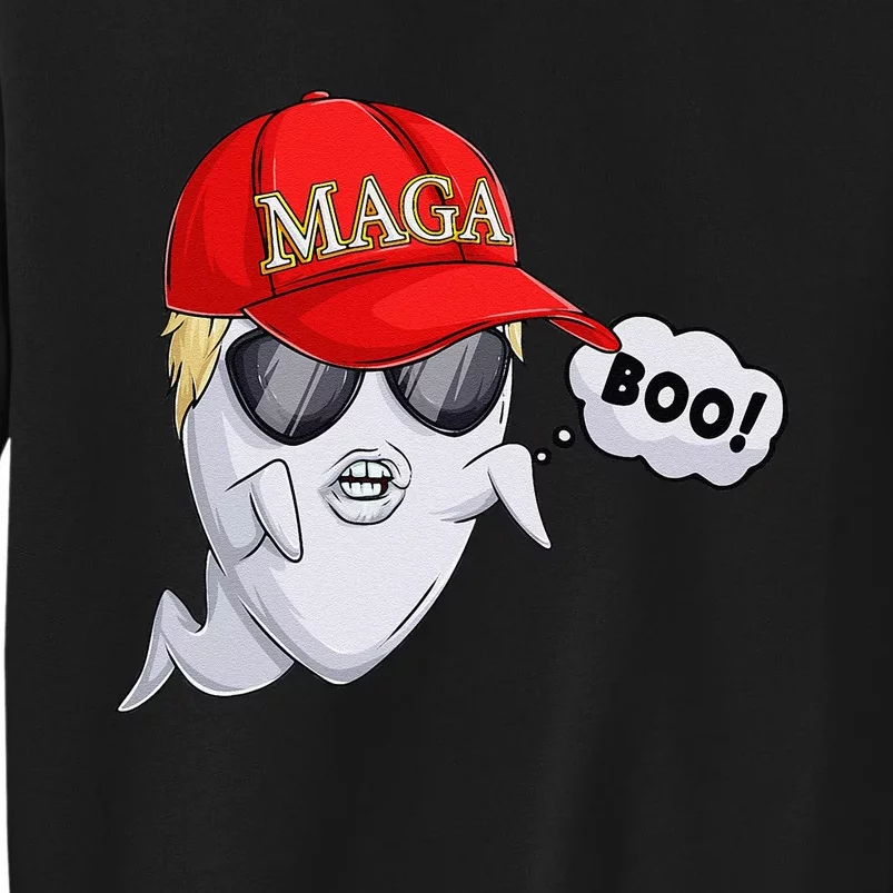 Ghost Trump Halloween Costume Maga Donald Trump Boo Gift Tall Sweatshirt