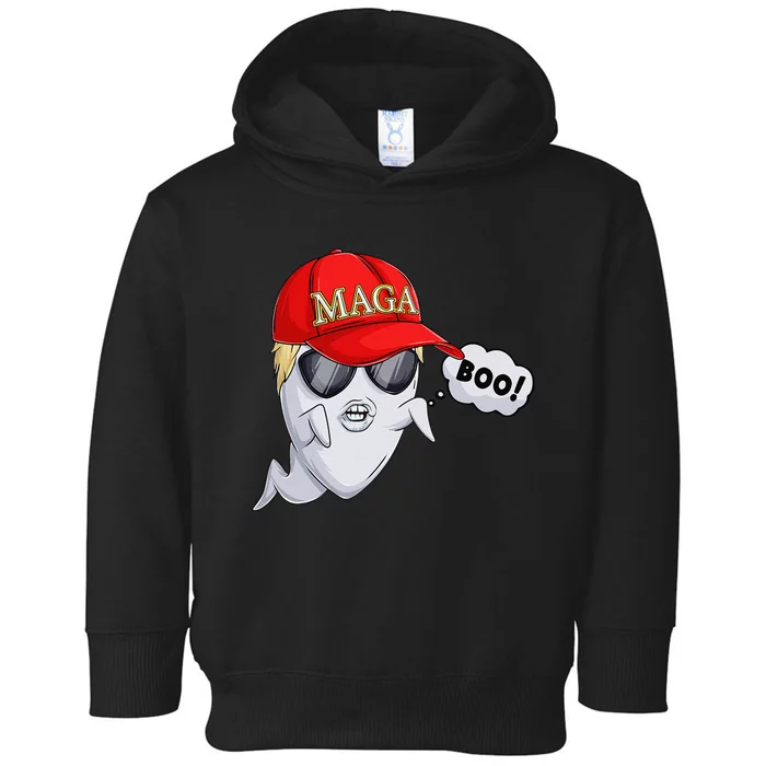 Ghost Trump Halloween Costume Maga Donald Trump Boo Gift Toddler Hoodie