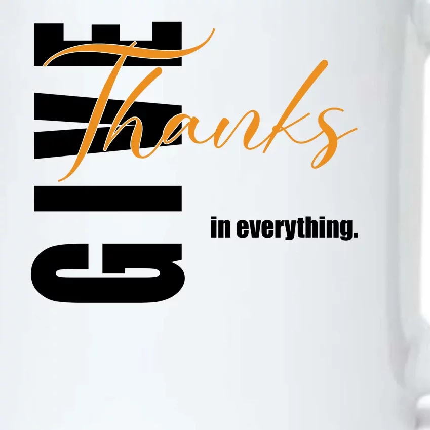 Give Thanks In Everything Thanksgiving Holiday Black Color Changing Mug